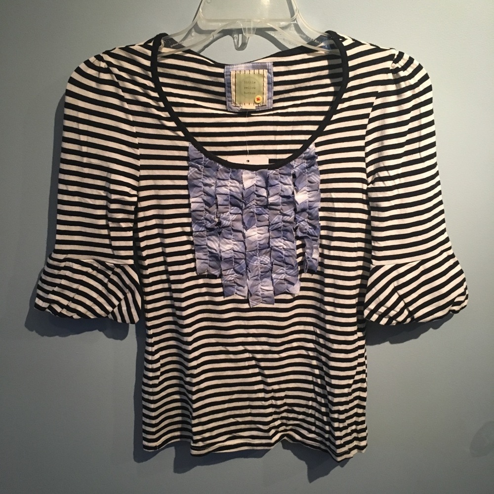 Anthropologie Little Yellow Button NWT Top XS